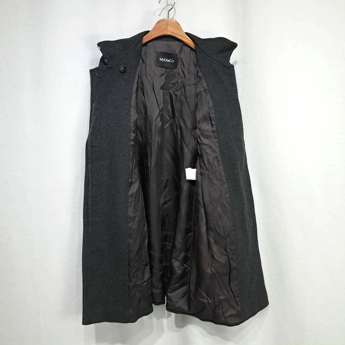 CN940W M 막스앤코 막스마라 앙고라 울 벨티드 롱 코트 상품이미지5