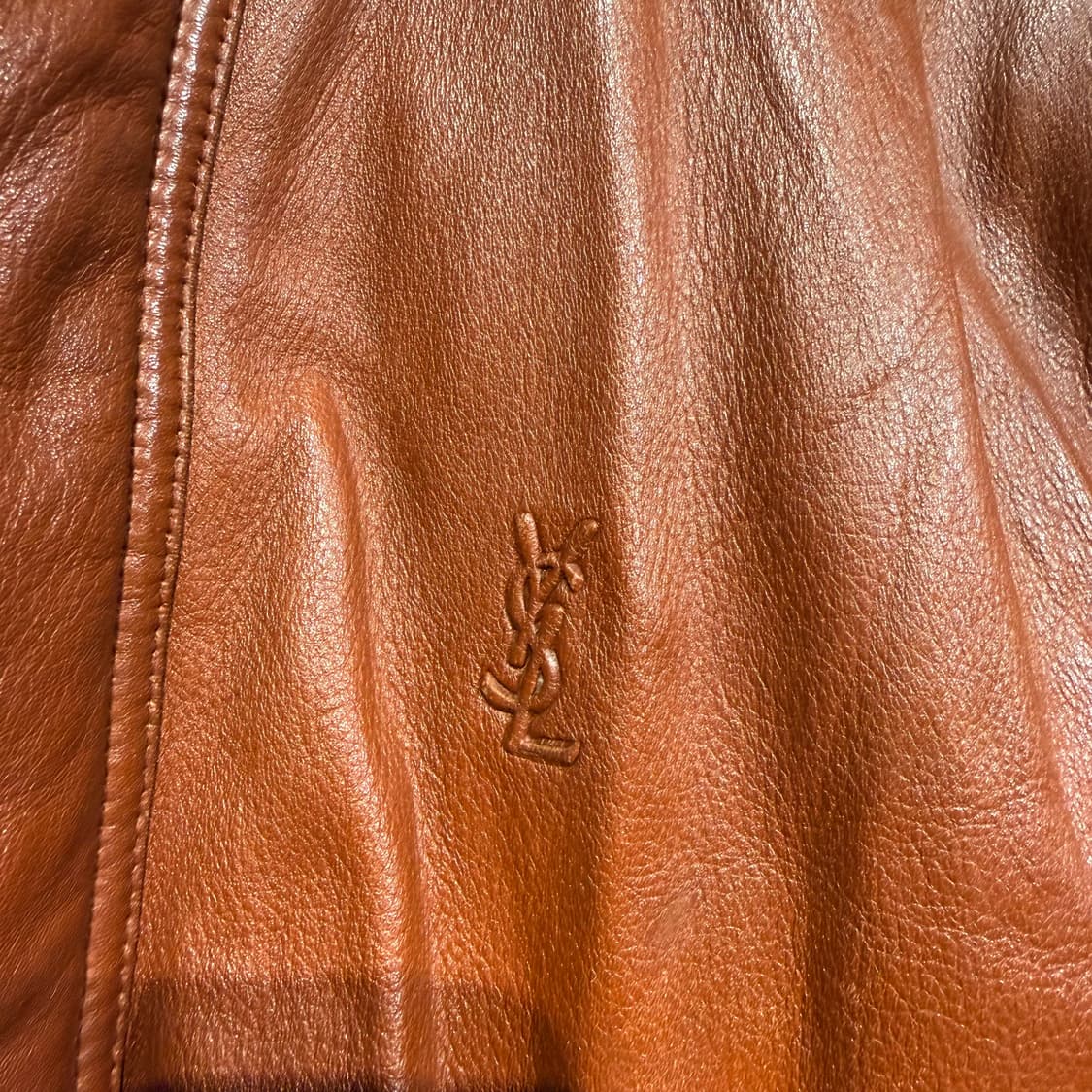 YSL 입생로랑 램스킨 봄버 자켓 L 양가죽 바라쿠타 상품이미지3