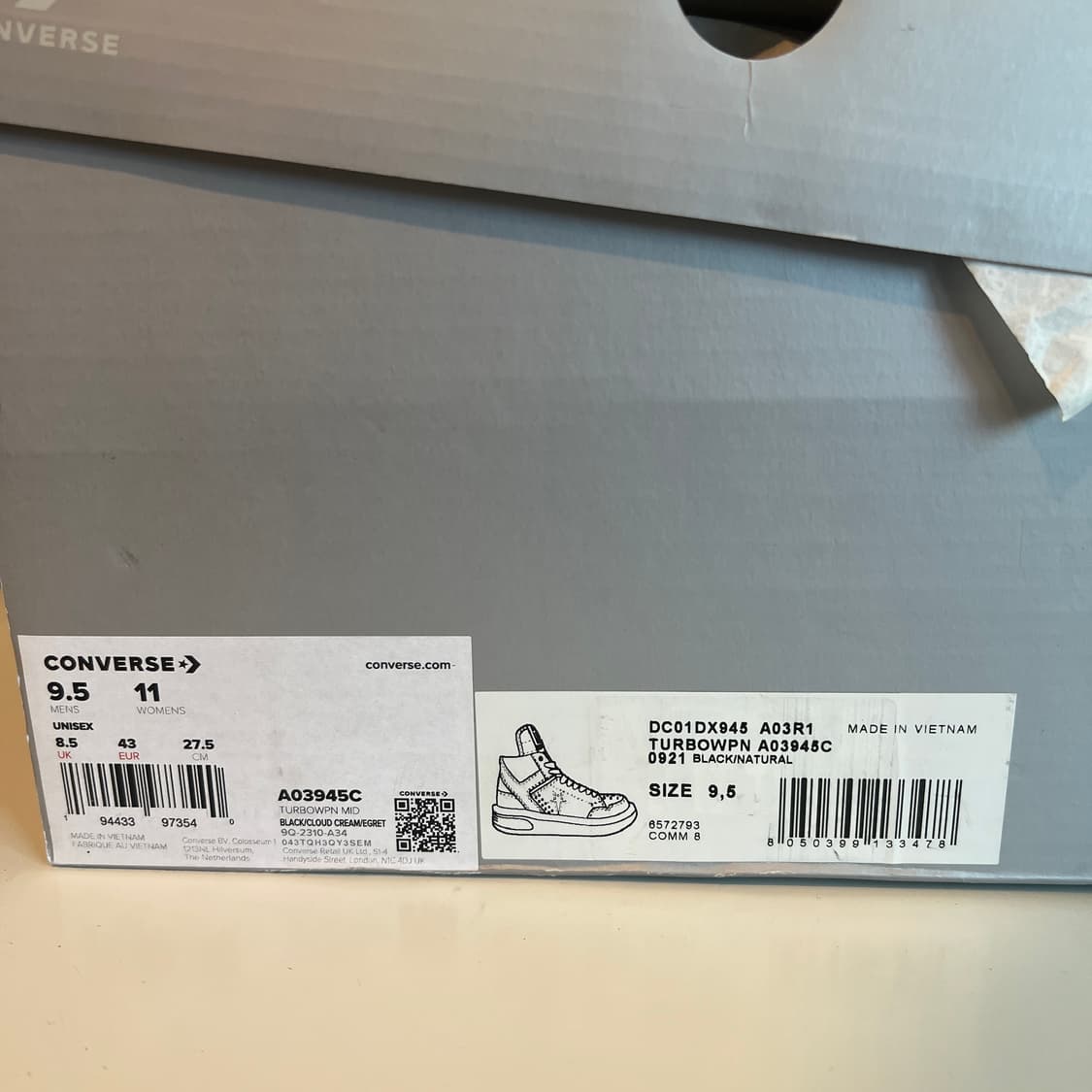 컨버스 x 릭 오웬스 다크쉐도우 터보웨폰 블랙 크림 상품이미지9