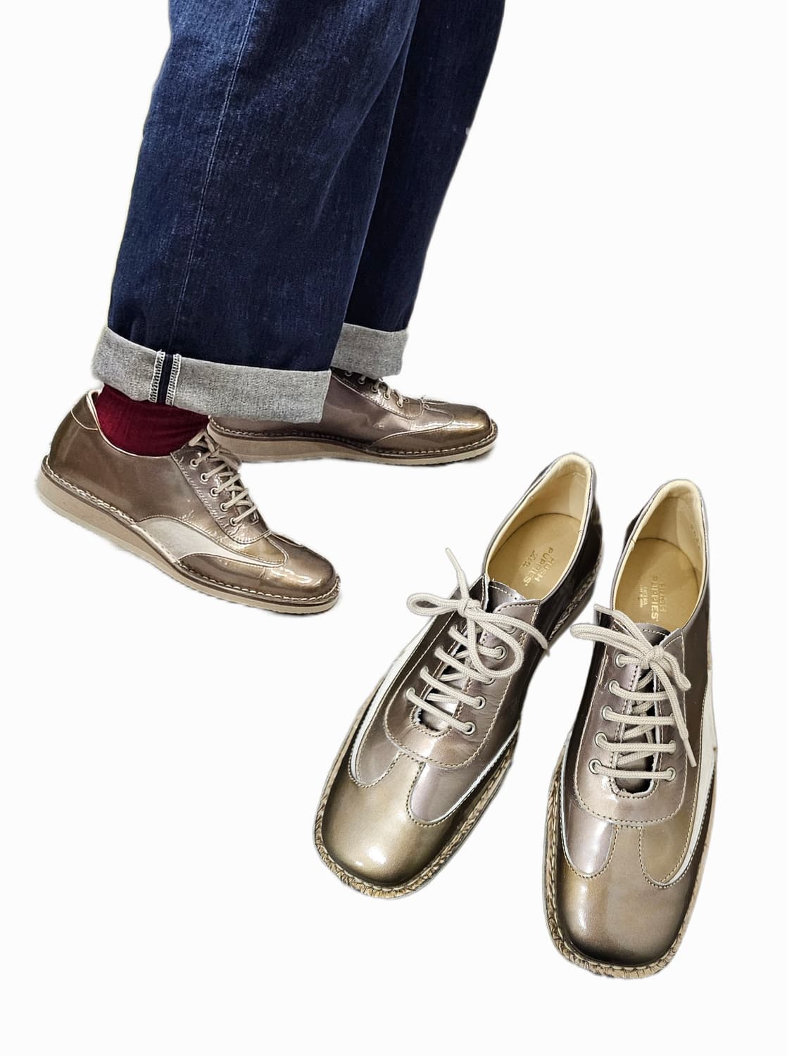 Hush Puppies 골드 스퀘어 스니커즈 상품이미지1