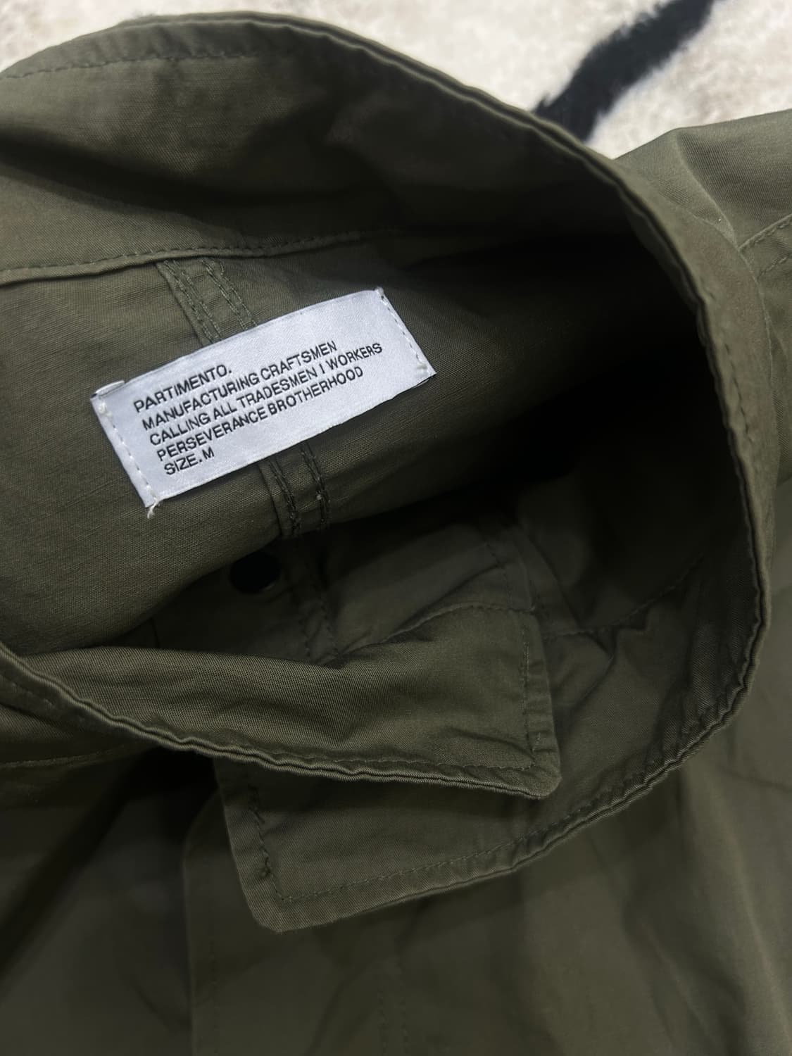 [M]파르티멘토 오버핏 M-65 피쉬테일 /카키 상품이미지4