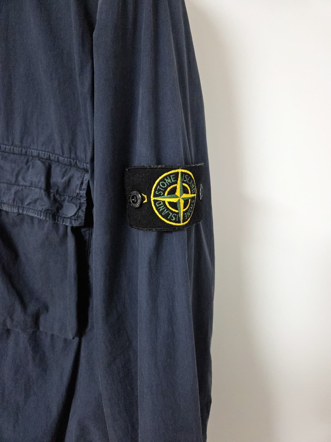 스톤아일랜드 C/N 코튼나일론 가먼트 오버셔츠 아비오블루 L 상품이미지3