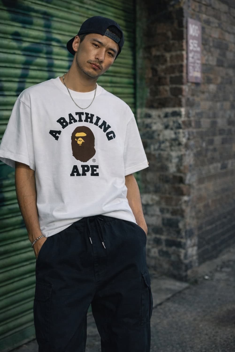 베이프컬리지 반팔티 화이트XL (새상품/정품) 상품이미지5