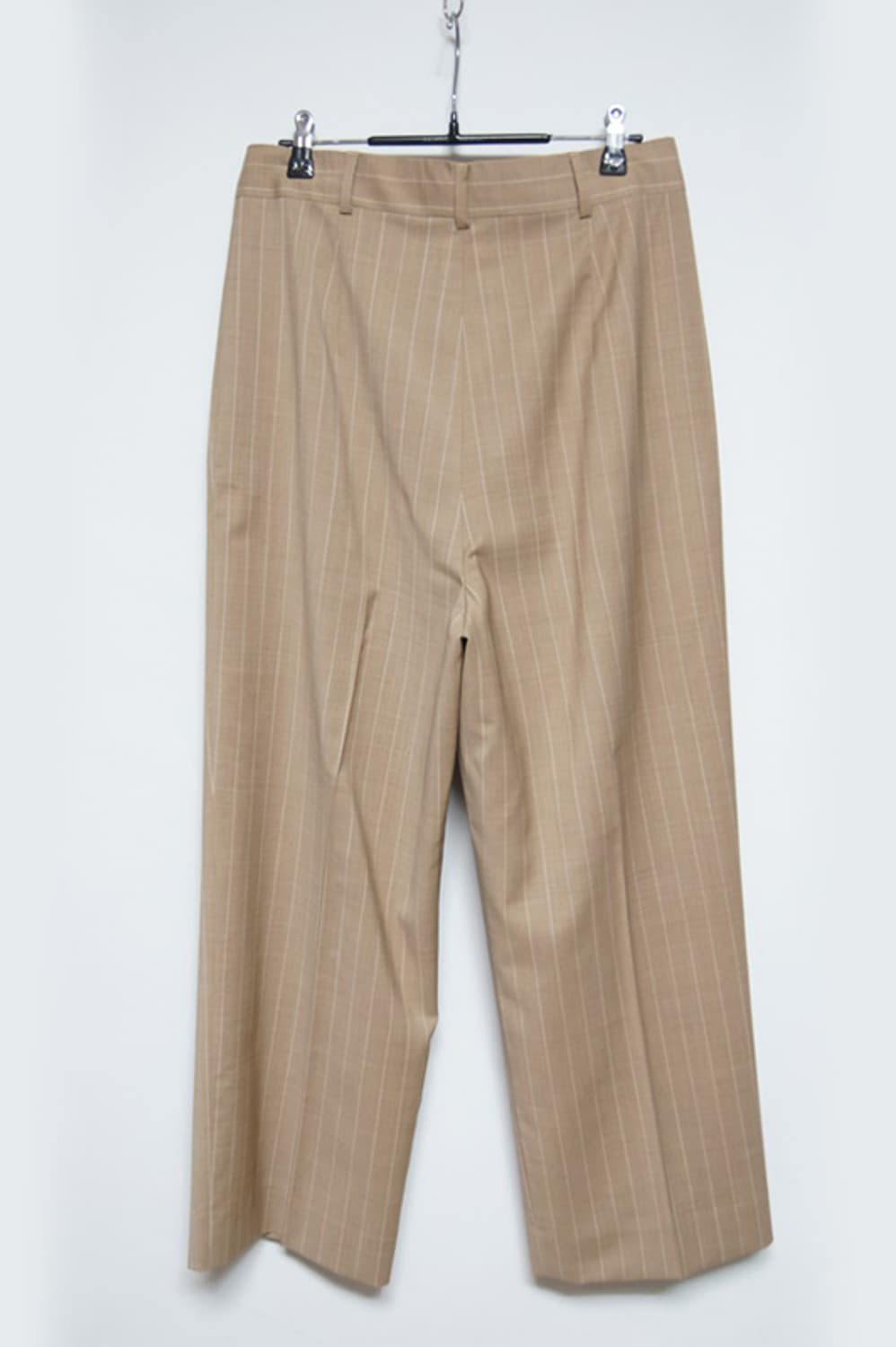 Max Mara 정품 스트라이프 핀턱 슬랙스 베이지 40 상품이미지6