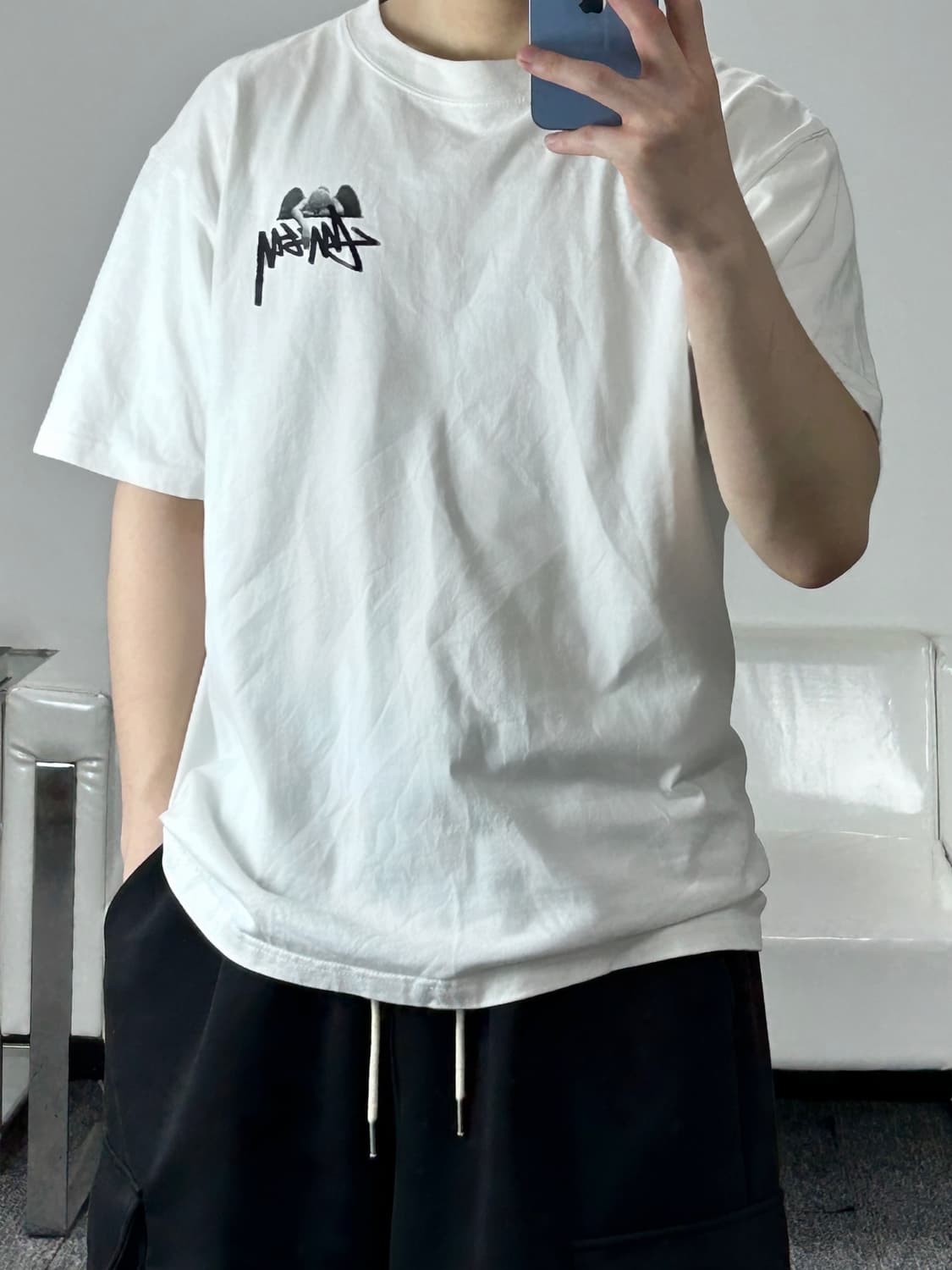 스투시 에잇볼 엔젤 반팔티 L  상품이미지2