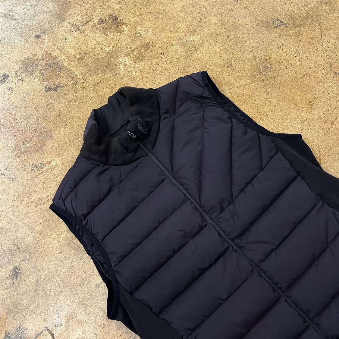 [정품/L] 풋조이 퀼팅 패딩 조끼 블랙 b16 상품이미지1