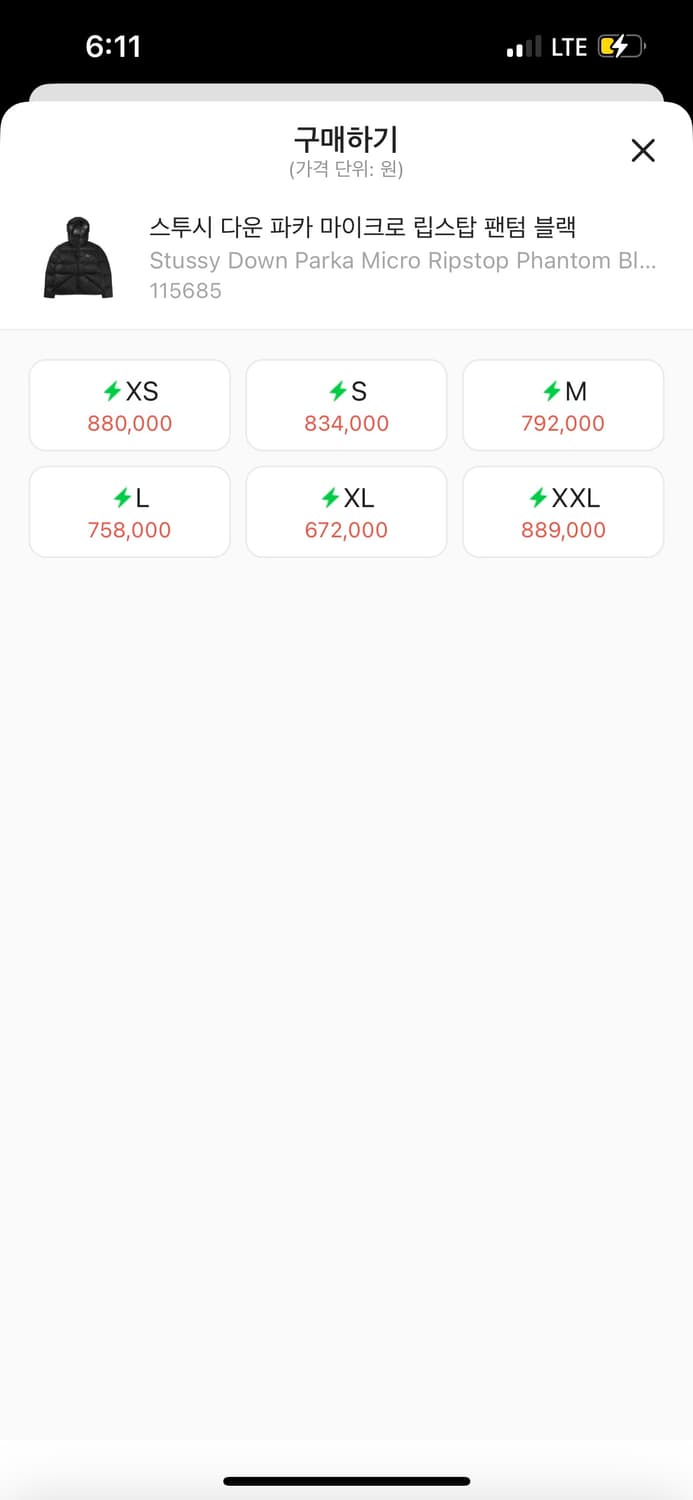 스투시 패딩 L 급처분 새상품 상품이미지2