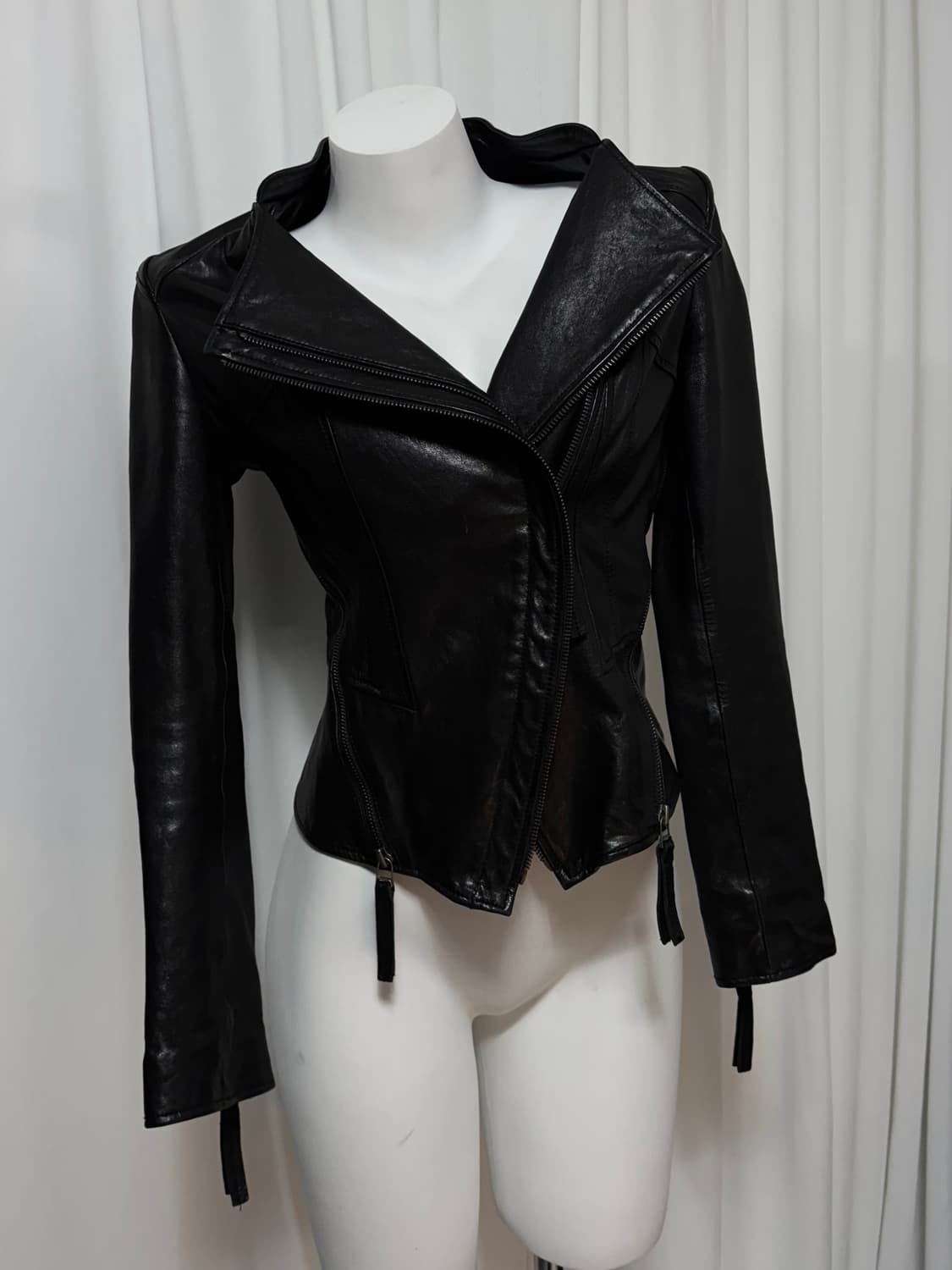 Black leather jacket 상품이미지2