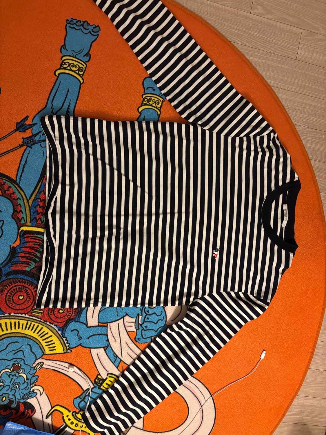 메종키츠네 스트라이프 슬리브 상품이미지1