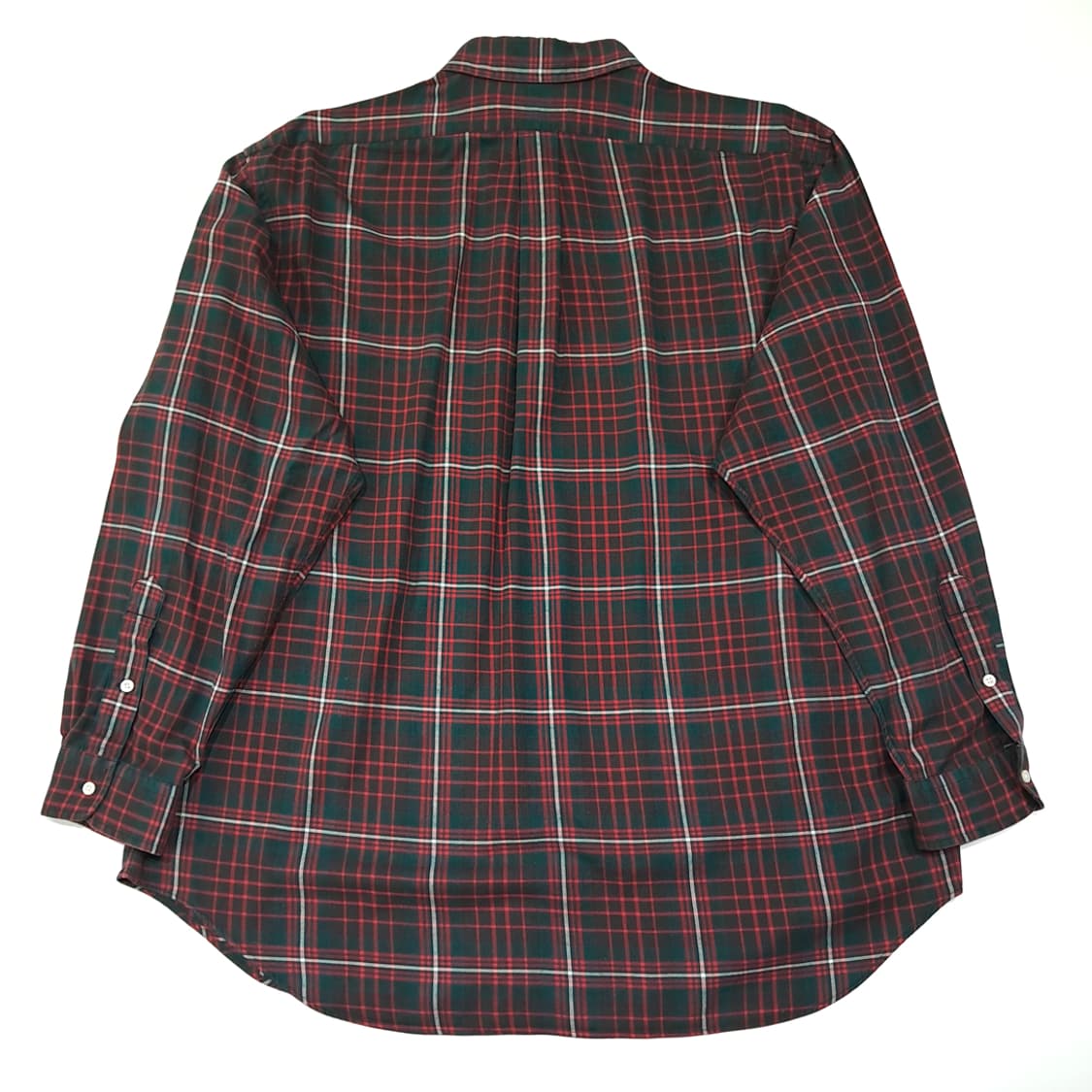CL685 XL 폴로 90s 타탄체크 레드 오버 그린 셔츠 남방 상품이미지6