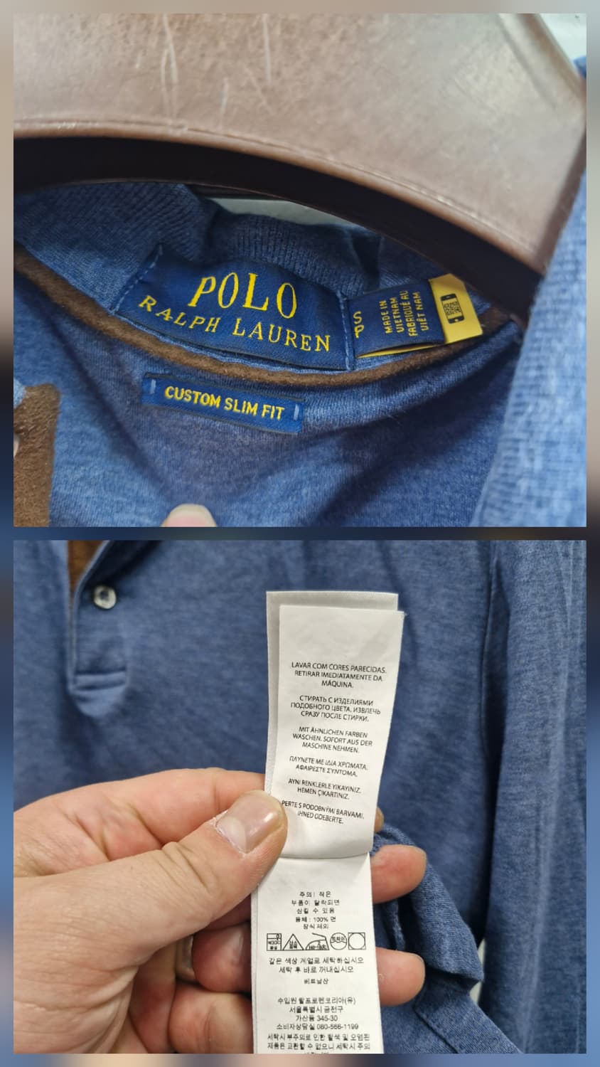 95M 폴로랄프로렌 블루 긴팔 폴로티. 상품이미지8