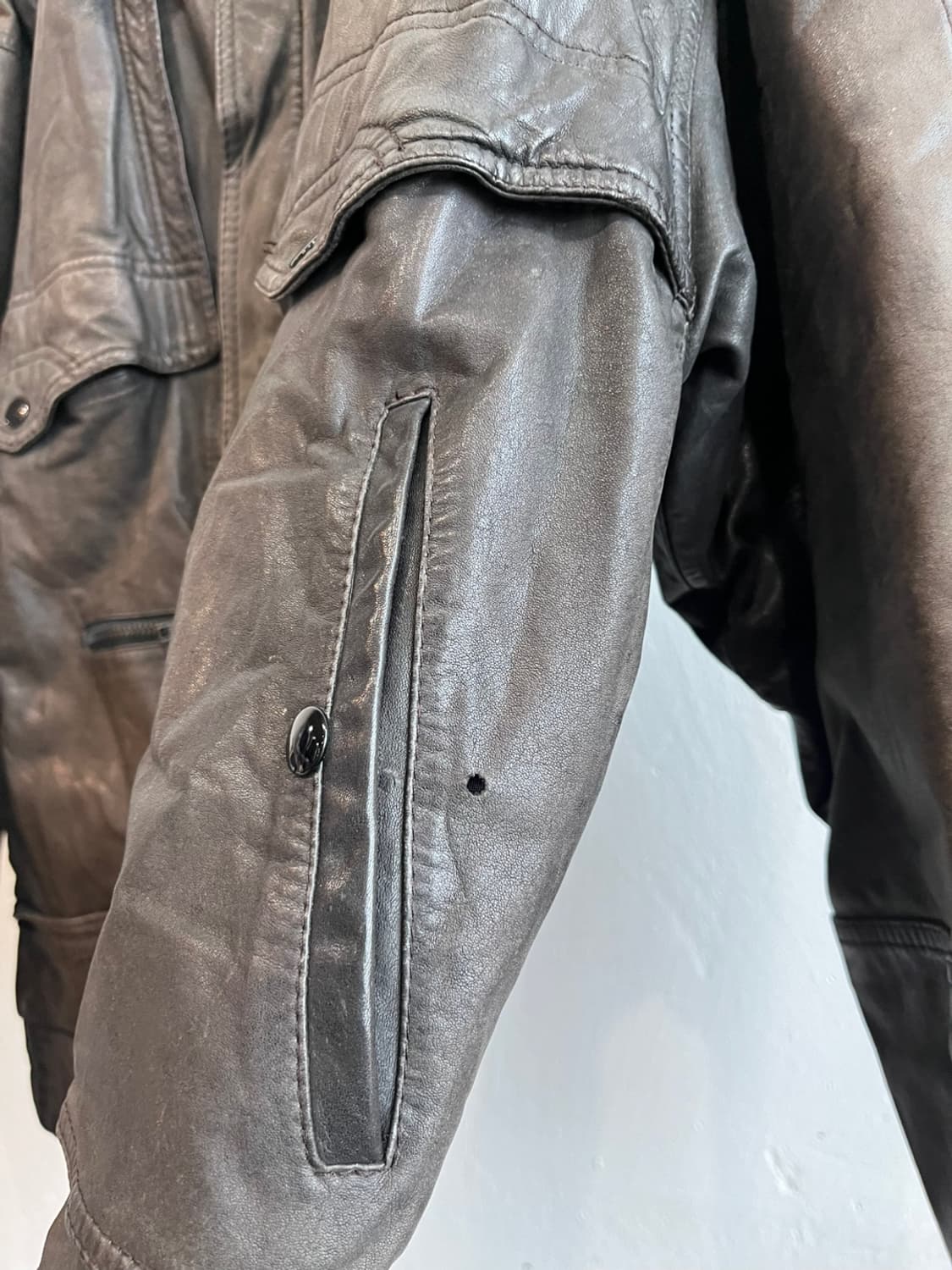 Vanelli 레더 봄버자켓  상품이미지5