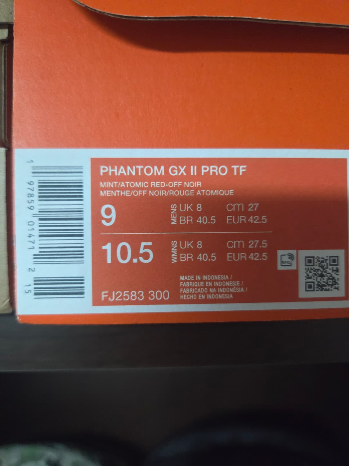 나이키 팬텀 gx2 프로 tf 270mm 상품이미지7