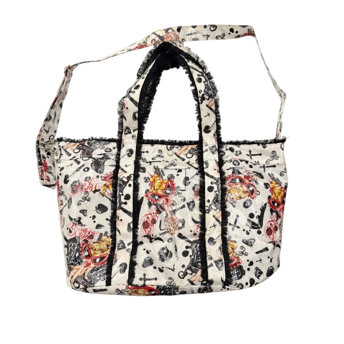 히스테릭글래머 2웨이 PVC 프릴 레이스 숄더백 아이보리 상품이미지3