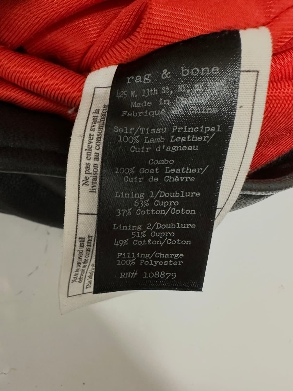 랙앤본 레더 블랙 라이더 자켓 상품이미지7