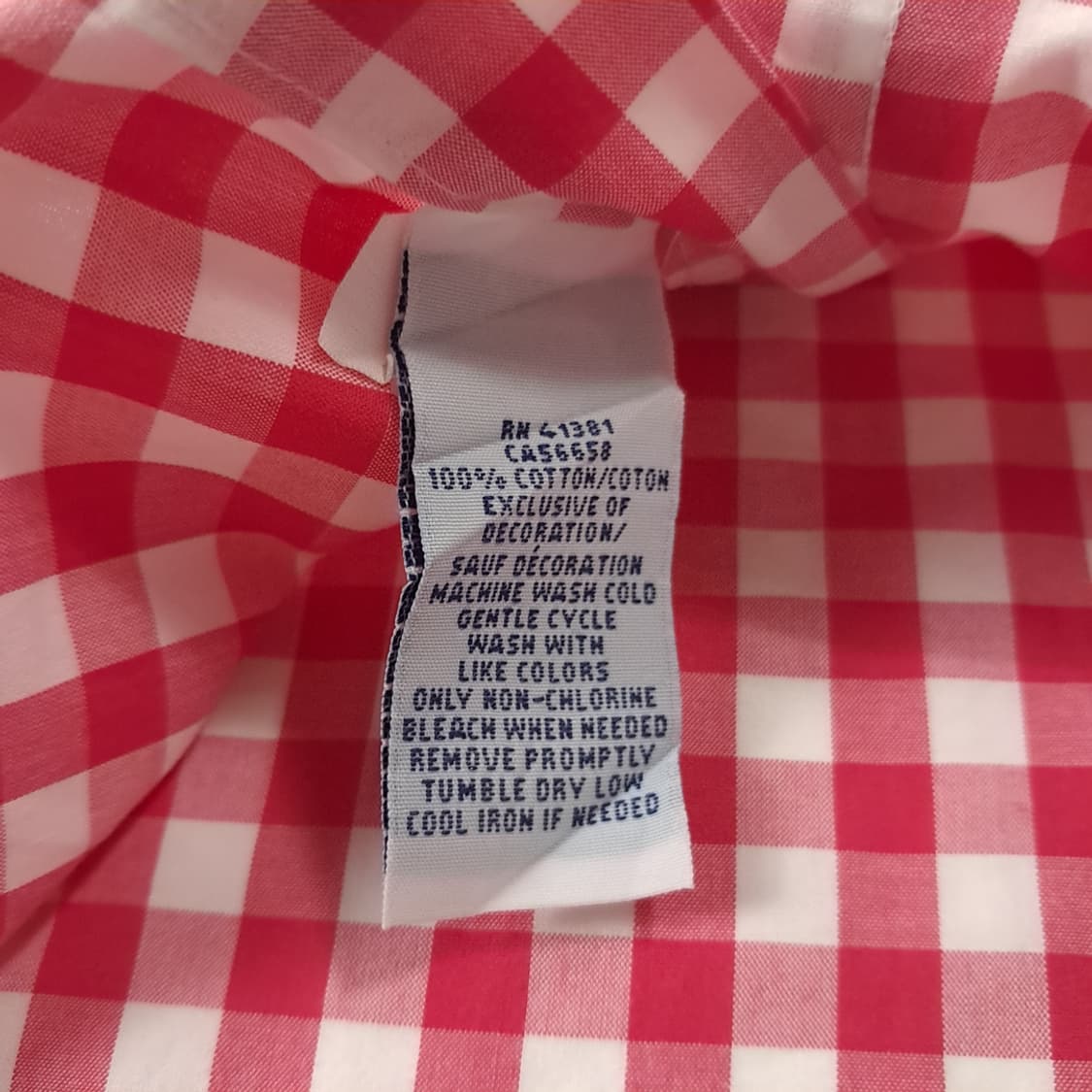 CK820 XB 폴로 체리레드 깅엄체크 반팔 셔츠 남방 상품이미지5