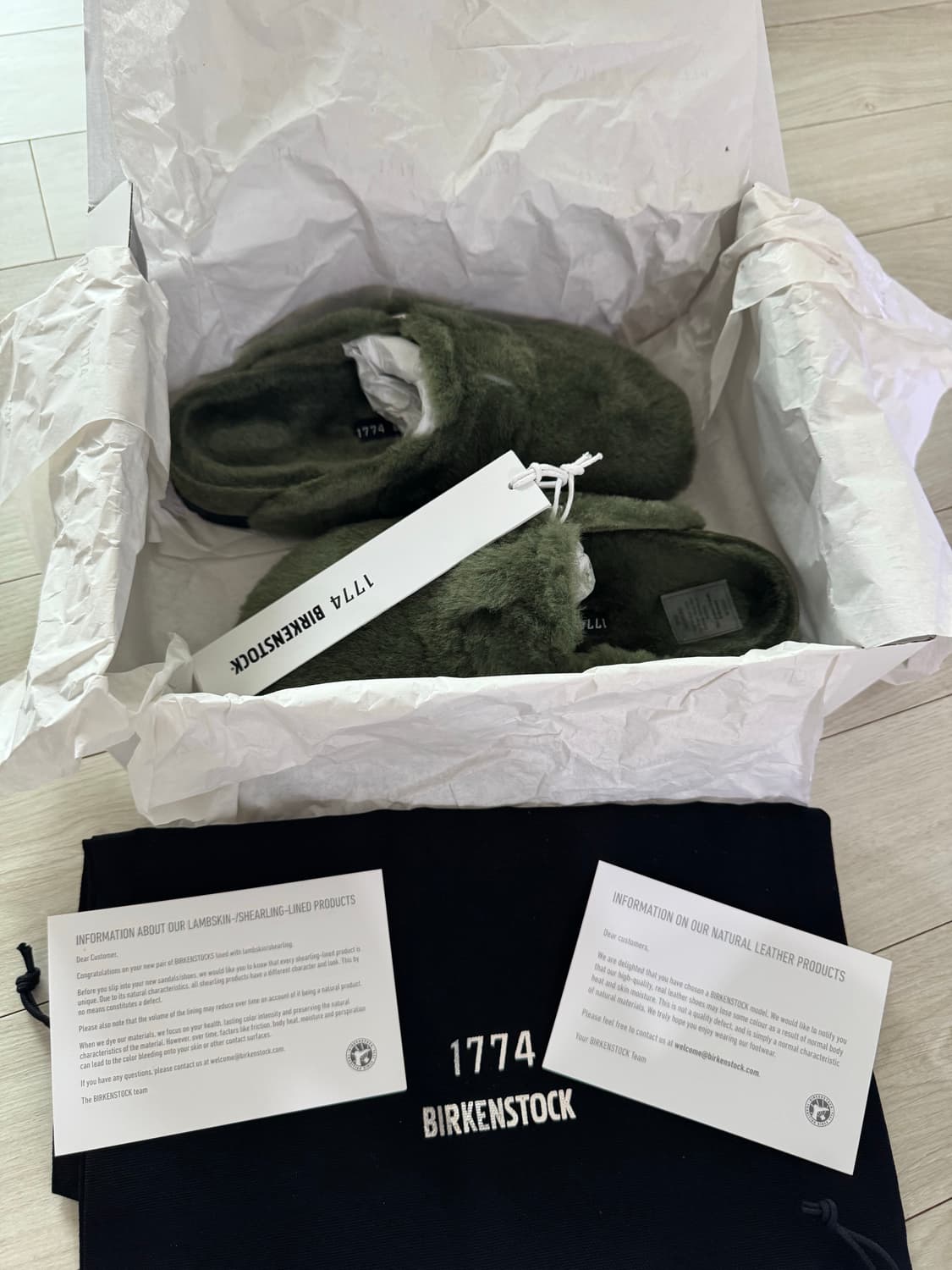 (새제품)버켄스탁 보스턴 1774 시어링 그린 (한정판) 37 상품이미지6