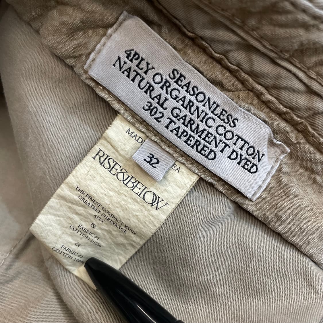 RISE&BELOW 라이즈앤빌로우 302 루즈테이퍼드 치노 32 상품이미지3