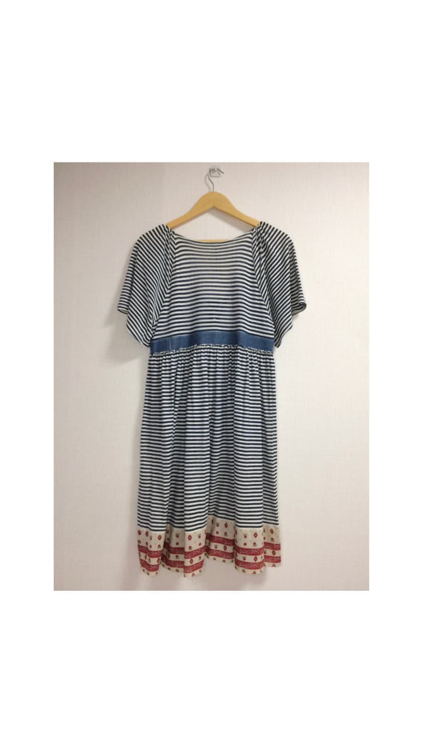 스나오 쿠와하라 블루 펄 스트라이프 원피스 상품이미지7