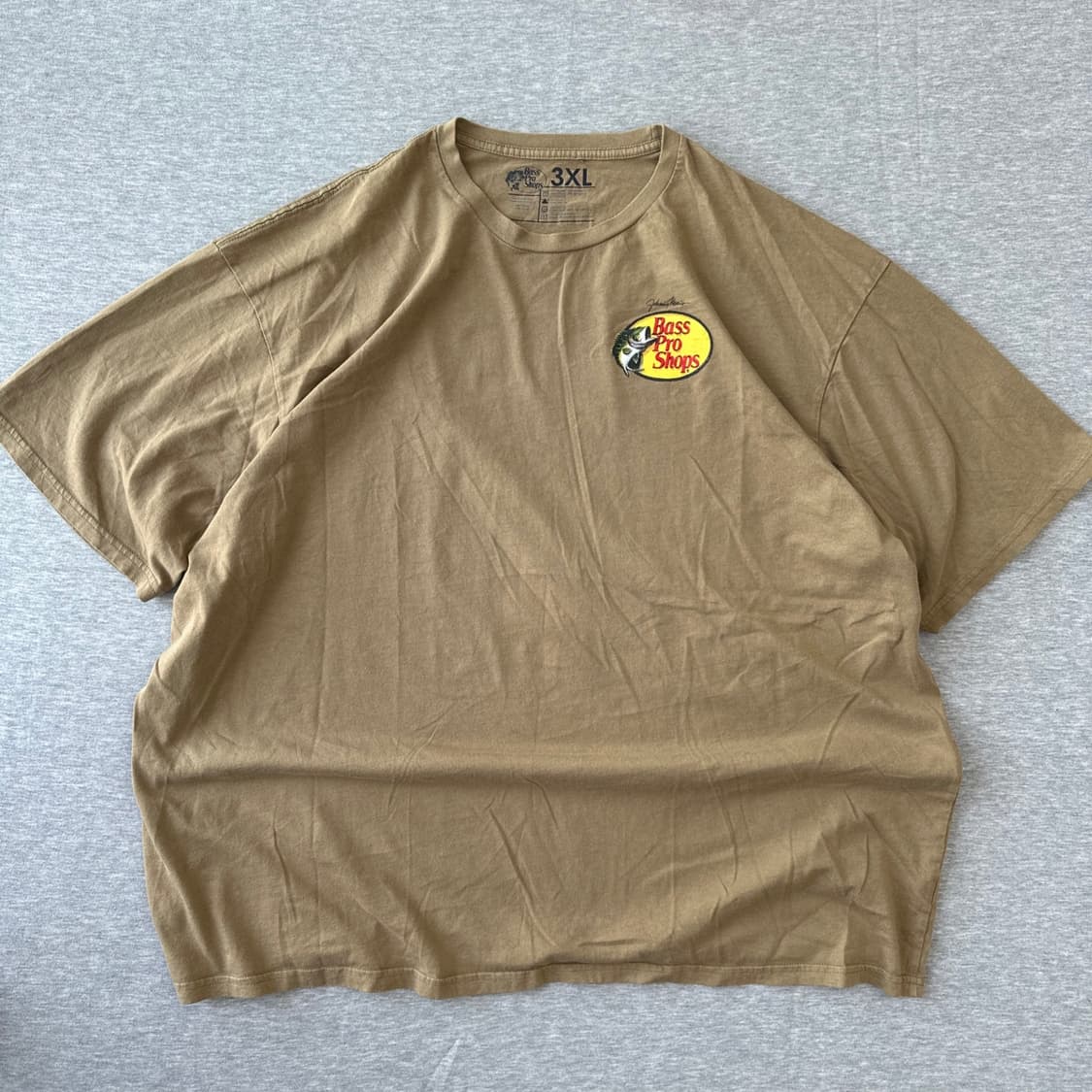 [3XL] 배스 프로 샵 피싱 그래픽 티셔츠 (카키 / 반팔)   상품이미지1