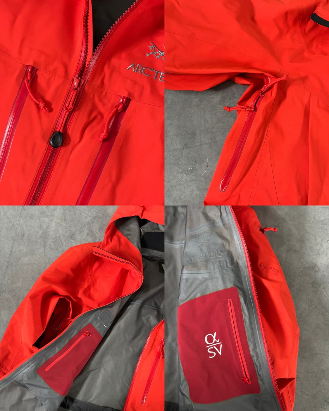 Arcteryx 아크테릭스 레드오렌지 알파 SV 고어텍스 자켓 상품이미지8