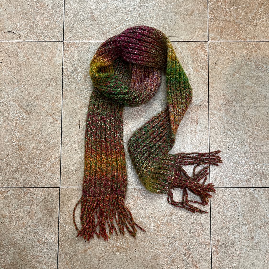 멀티컬러 빈티지 니트 머플러 목도리 상품이미지1