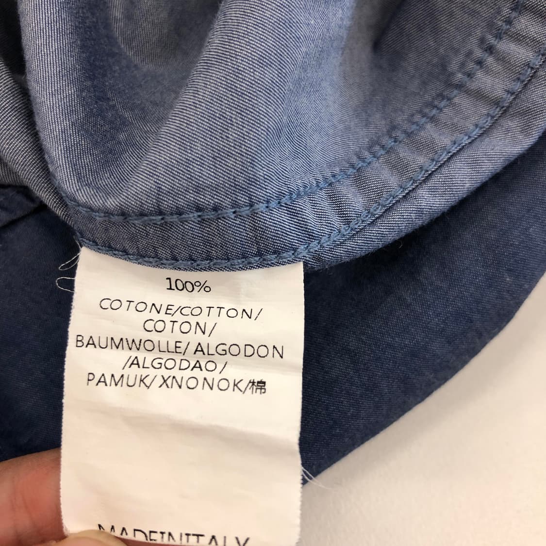 브루넬로쿠치넬리 솔리드 블루셔츠 L 상품이미지6