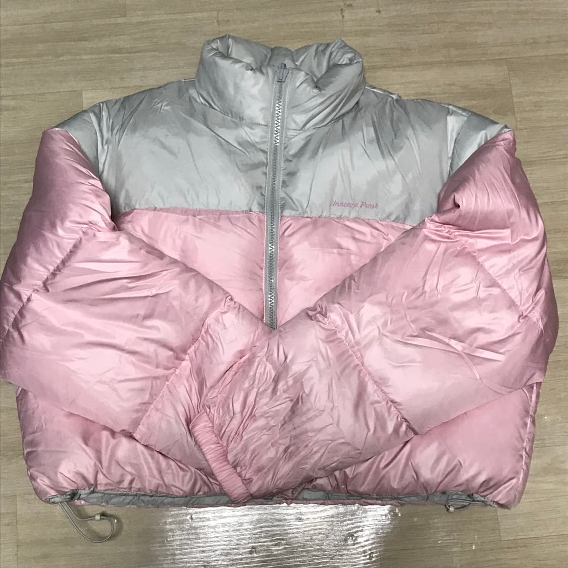인스턴트펑크 리버시블 구스 다운 핑크 그레이 패딩 상품이미지3