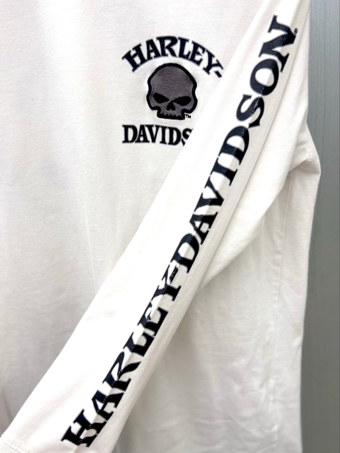 Harley Davidson 할리데이비슨 화이트 색상 윌리 G스컬 롱슬리 상품이미지5
