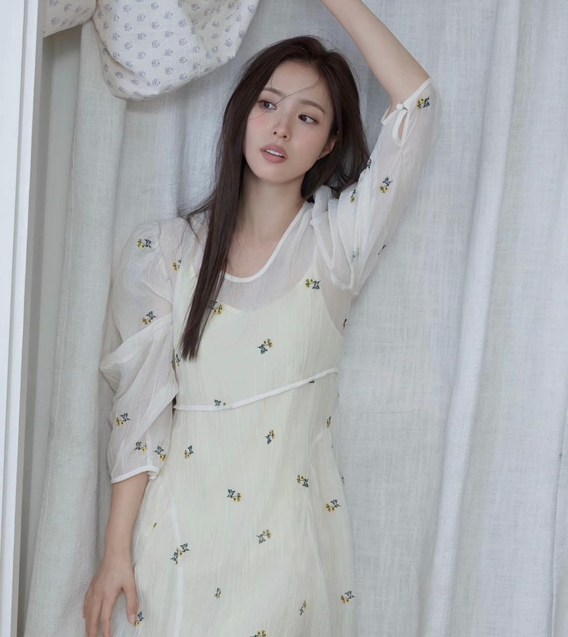 보카바카 시어 플라워 원피스 상품이미지3