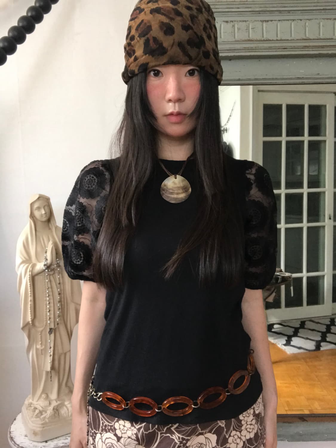 vintage pattern top 상품이미지2