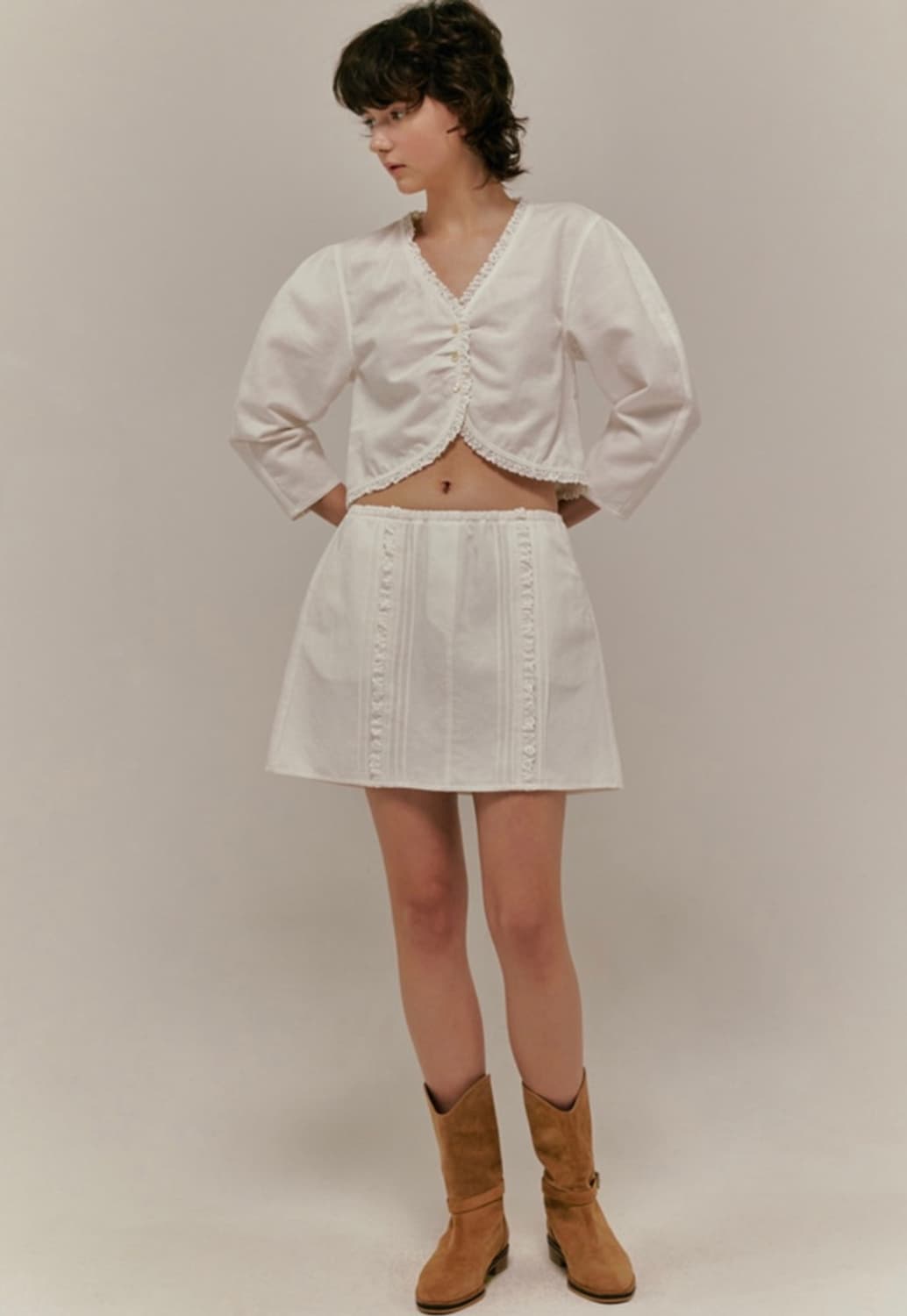 오버듀플레어 가든 레이스 스커트 상품이미지2