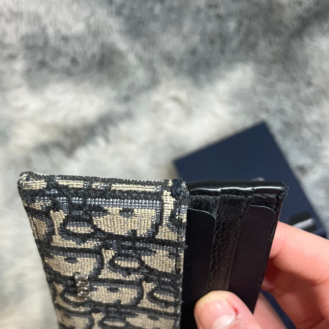 디올 오블리크 카드지갑 베이지 풀박스 상품이미지5