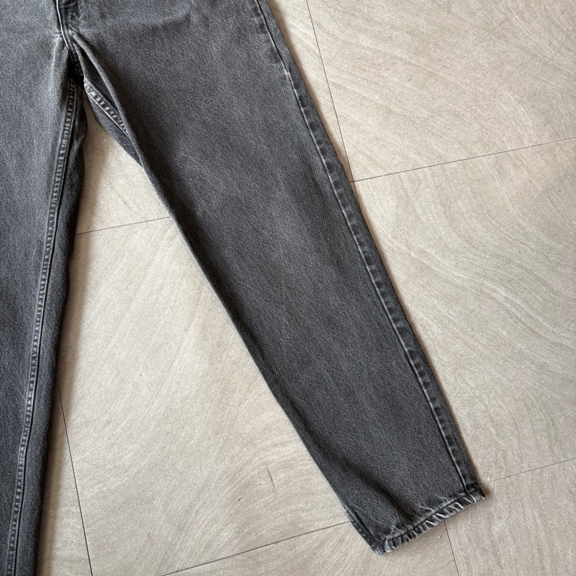 95년 미국 생산 리바이스 550 데님 오렌지탭 블랙 팬츠 상품이미지4