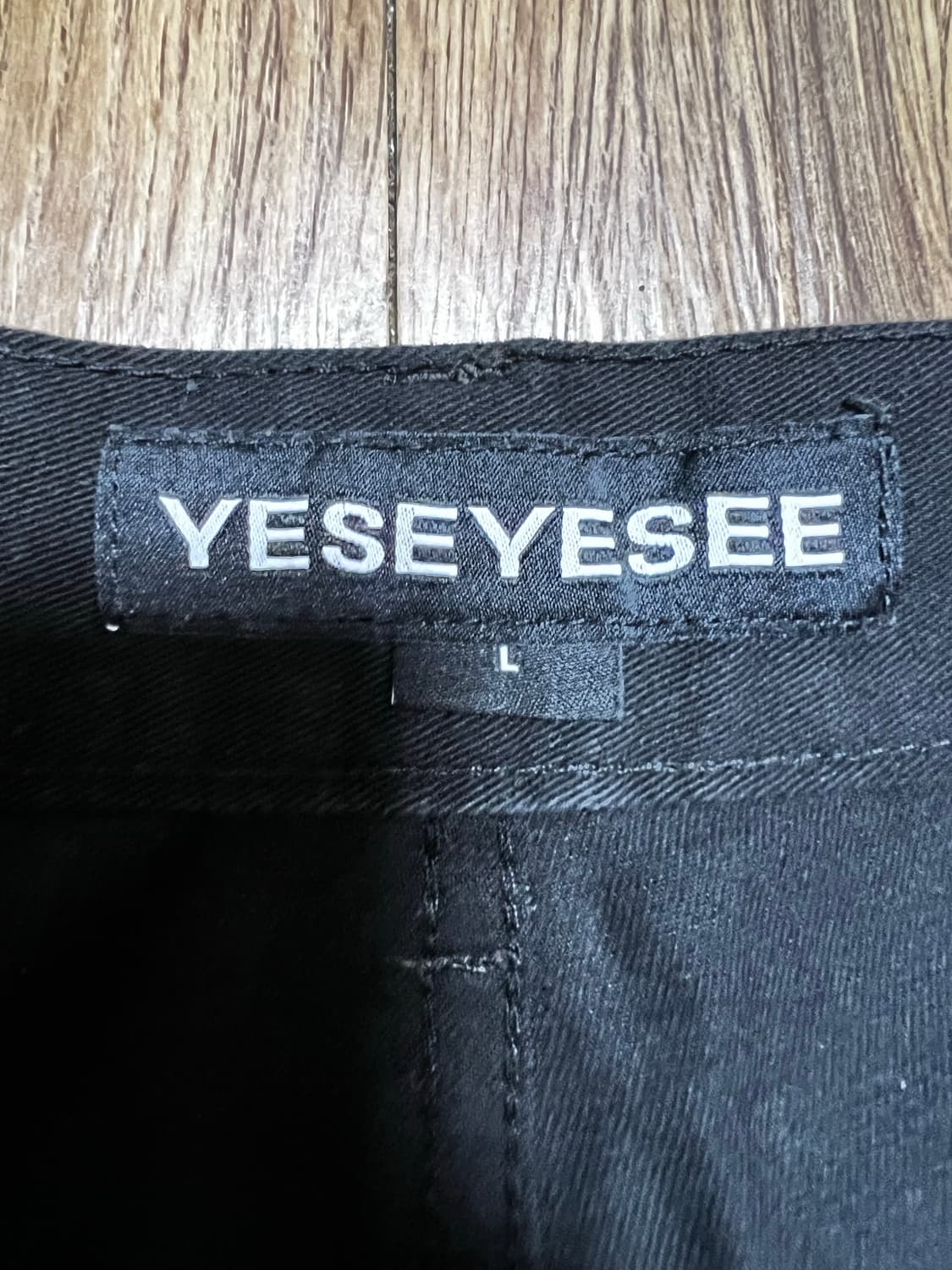 예스아이씨 와이드 팬츠 블랙 L 상품이미지3