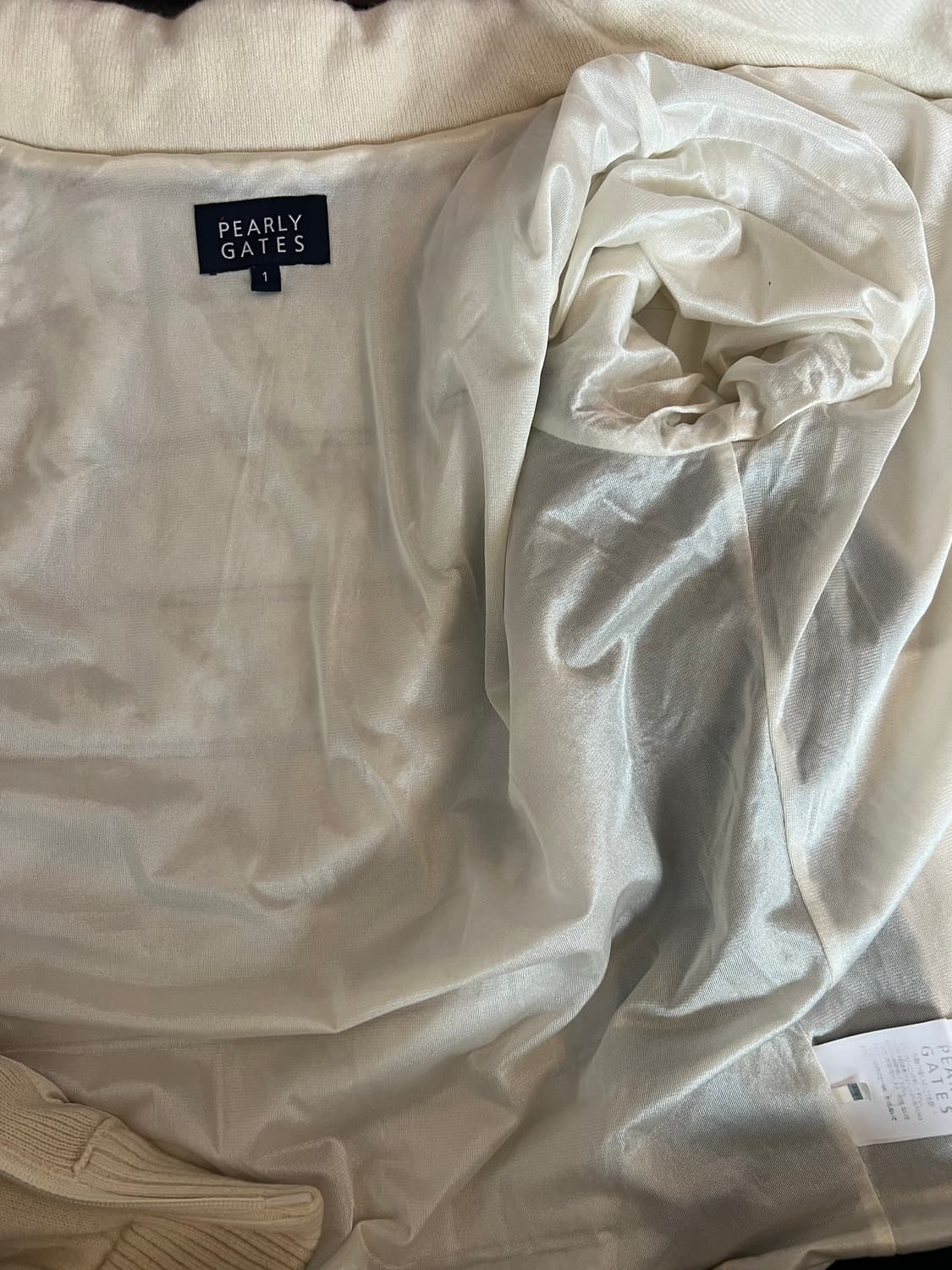 파리게이츠 여성 아이보리 울방풍집업점퍼 패딩니트점퍼 상품이미지7