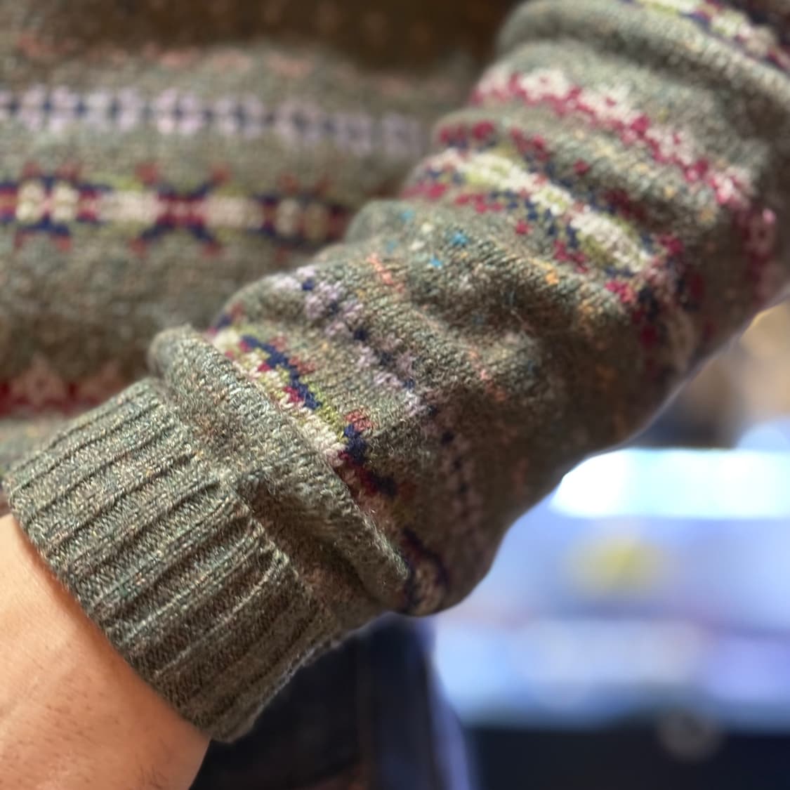 90‘s 빈티지 페어아일 울 니트 100 상품이미지10