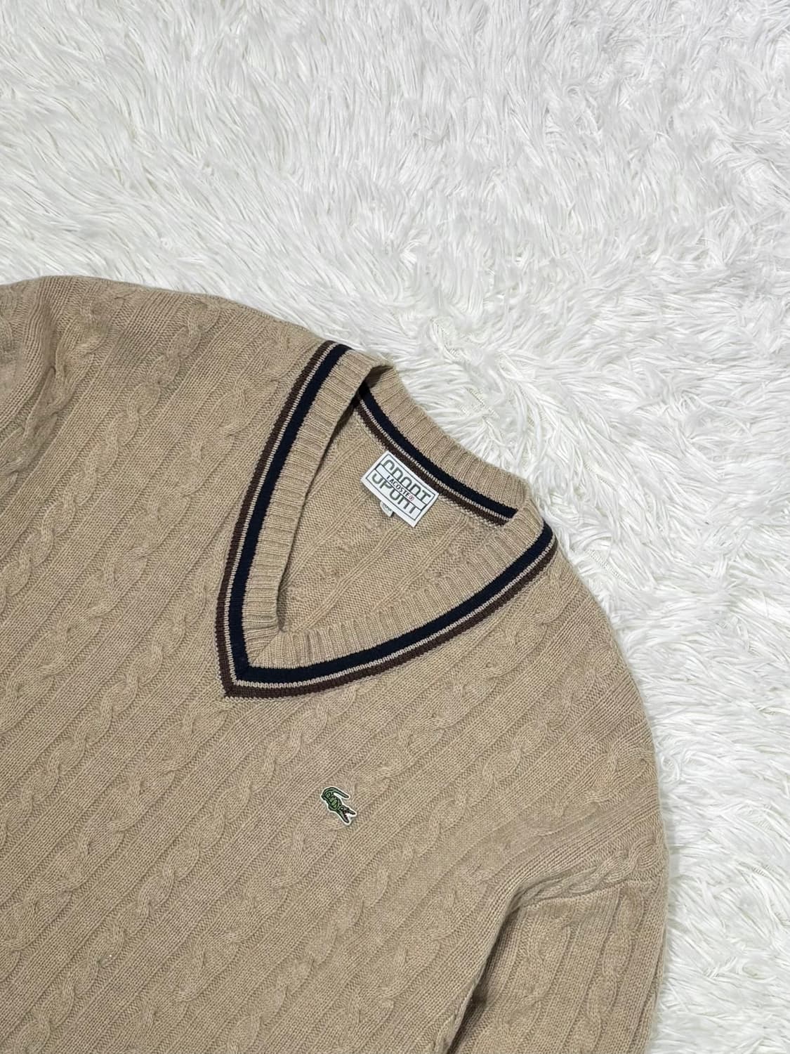 라코스테 브이넥 케이블 니트 상품이미지4