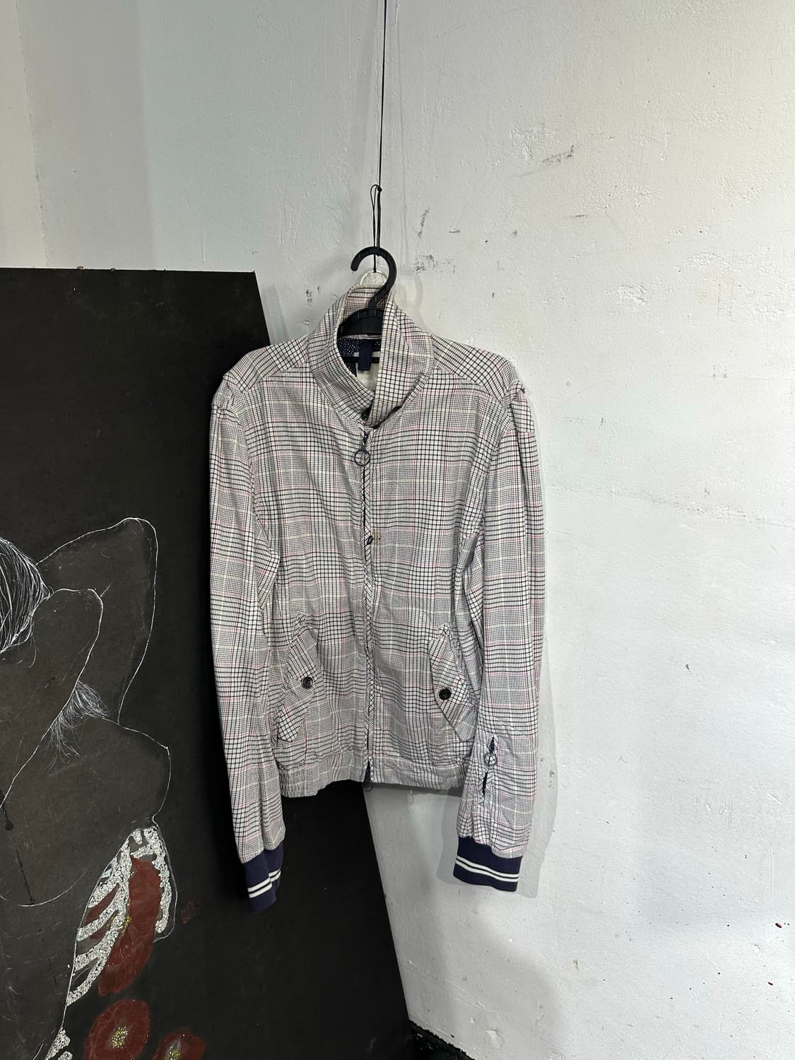 디젤 하이넥 투웨이 트단 체크 바스티 자켓 상품이미지7