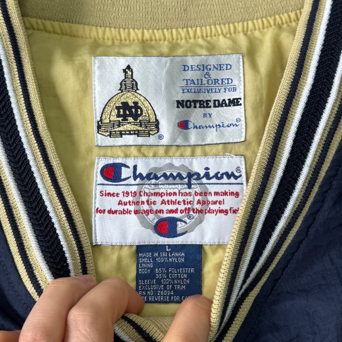 챔피온 90s 노트르담 나일론 웜업 L 상품이미지7