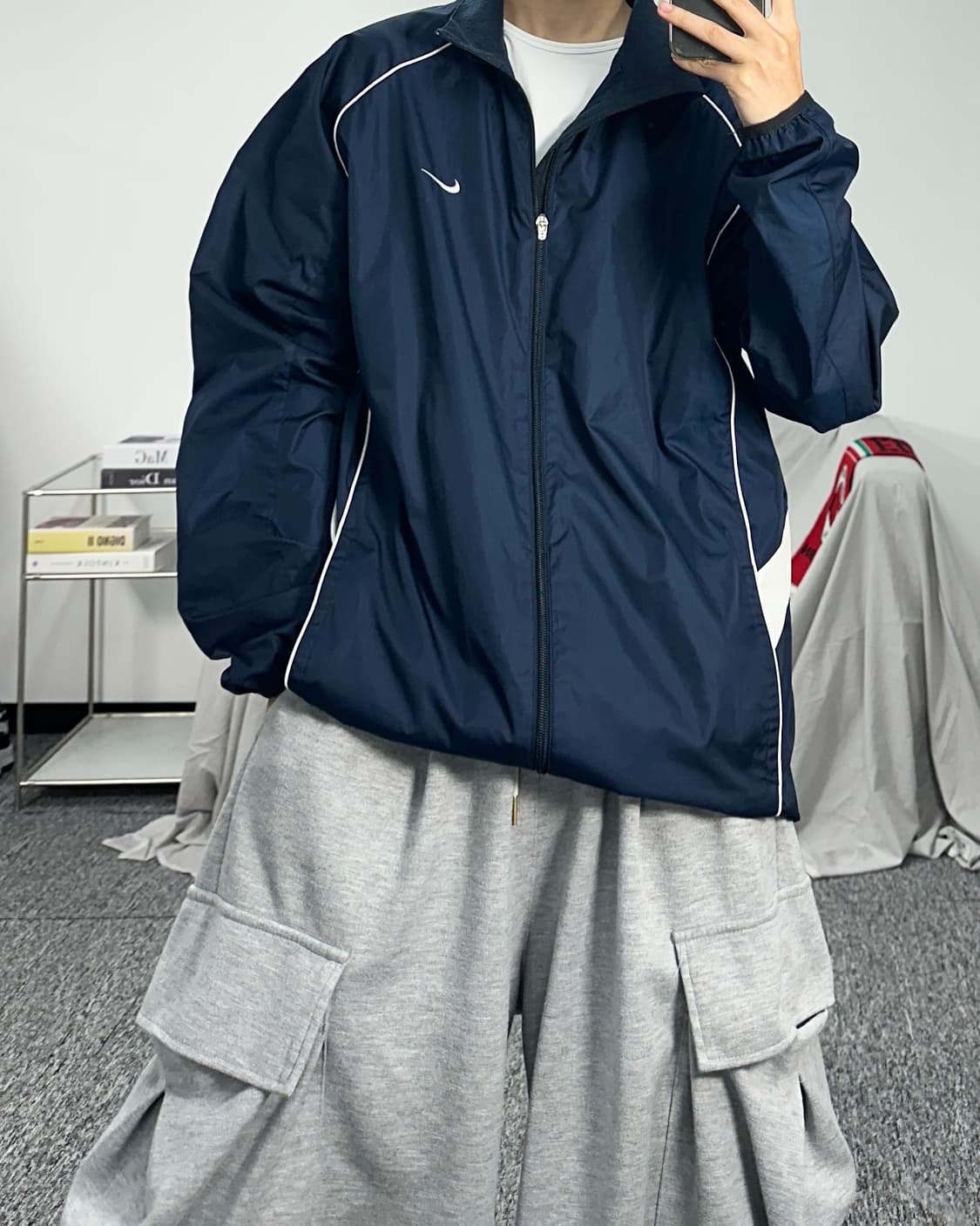 나이키 스우시 빅로고 바람막이 XL 상품이미지3