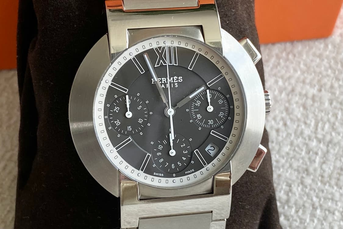 에르메스 노마드 NO1.910 남성용 쿼츠 39mm 펜더 다이얼 크로노 상품이미지1