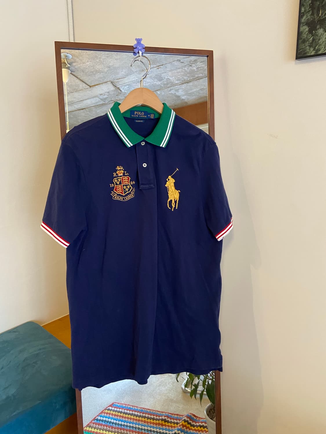 폴로 랄프로렌 네이비 반팔카라티 상품이미지1