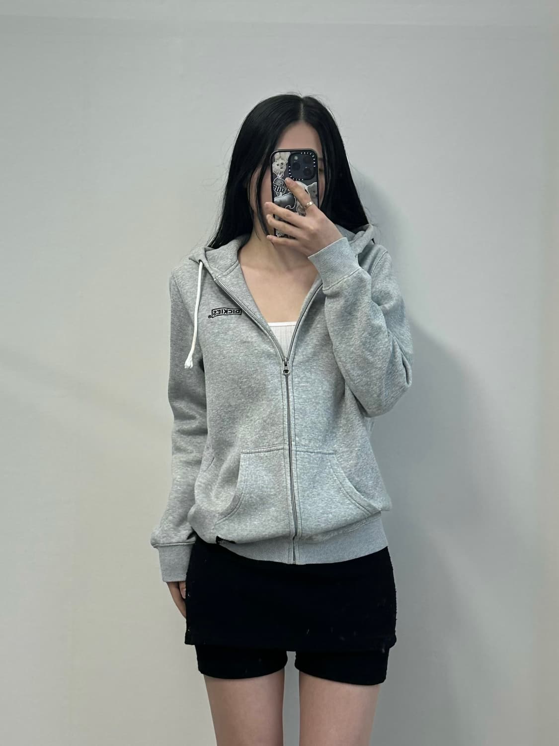 디키즈 백로고 그레이 후드집업 상품이미지1