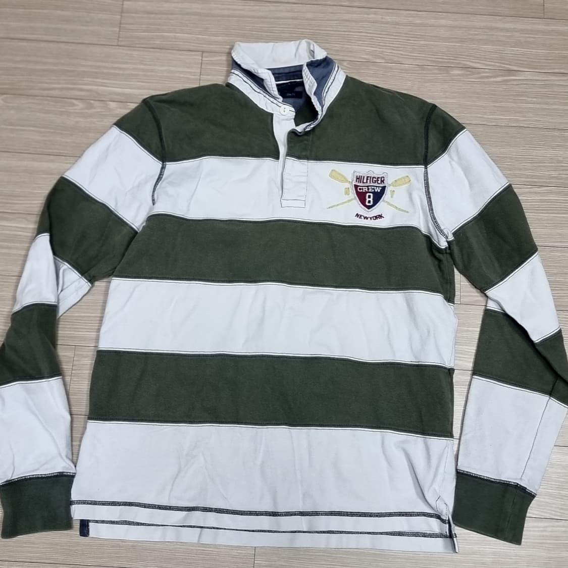 타미힐피거 스트라이프 럭비 긴팔티(라지) 상품이미지1