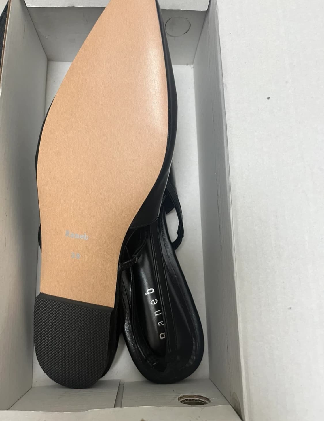 스틸레토 플랫슈즈(블랙) 상품이미지3