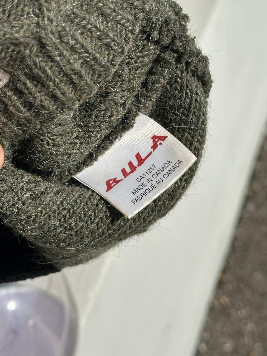 [F] 빈티지 케이블 짜임 카키 비니 모자 Canada 상품이미지5