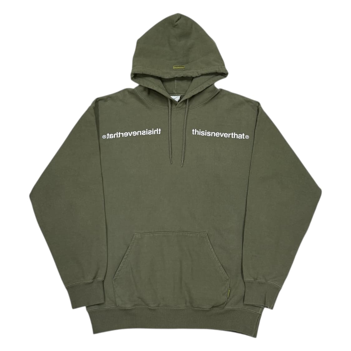 디스이즈네버댓 로고 스웻 기모 후드티 올리브 카키 M 상품이미지1