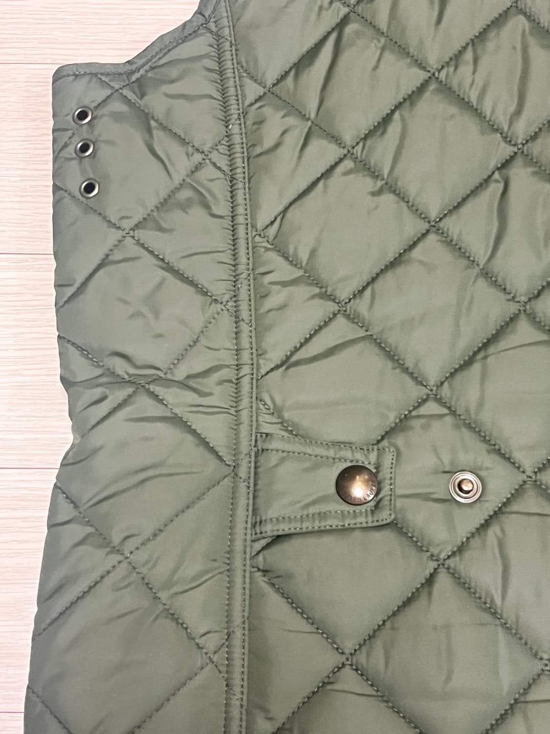 폴로 랄프로렌 퀼팅 베스트 M 올리브 상품이미지6