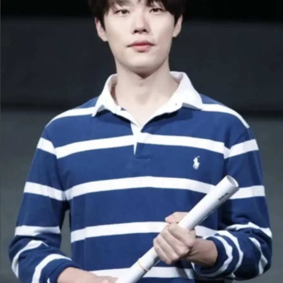 폴로 랄프로렌 류준열 스트라이프 폴로 PK 럭비 카라티 네이비 L 상품이미지4
